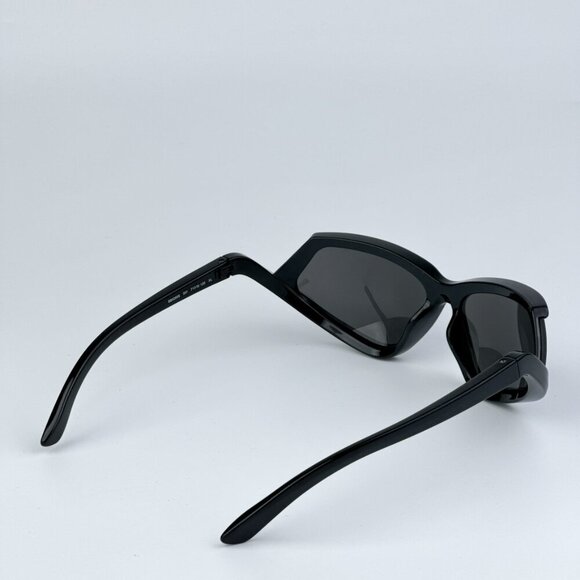 Balenciaga BB0289S 001 BRAND NEW Sunglasses Black Mirror Wraparound Unisex - Picture 7 of 12